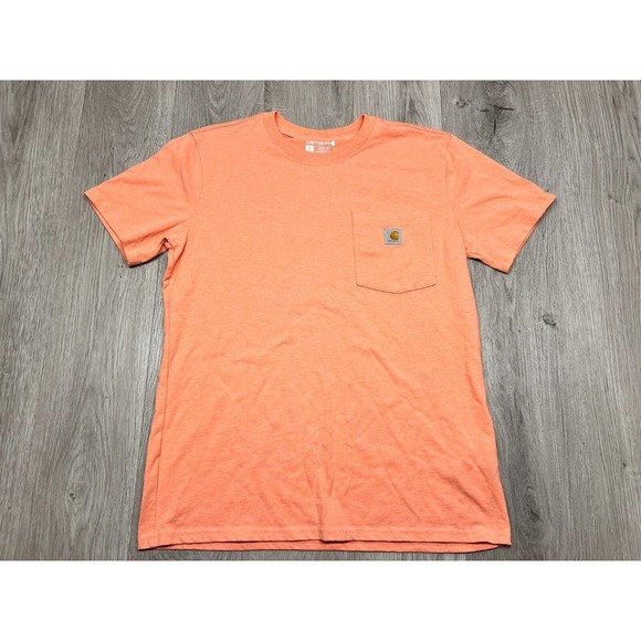 Carhartt Other - Carhartt Shirt Mens‎ M Pocket Tee Logo Orange Loose Fit Short Sleeve Workwear